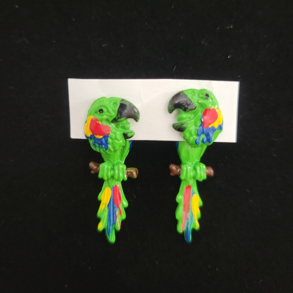 Colorful Parrot Earrings